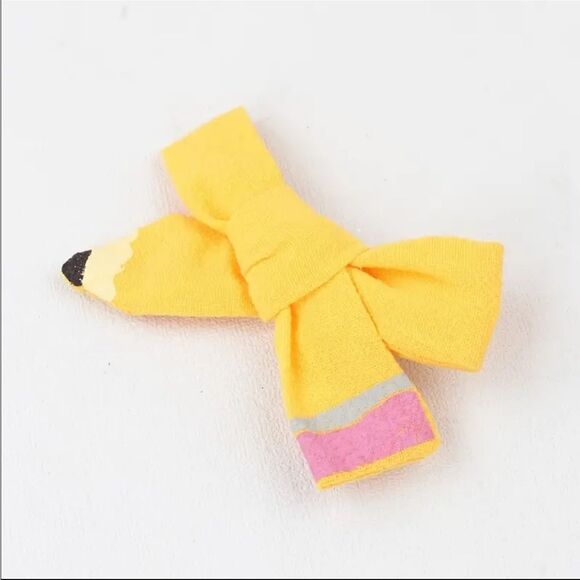 Adorable Yellow Pencil Bows - Picture 2 of 4